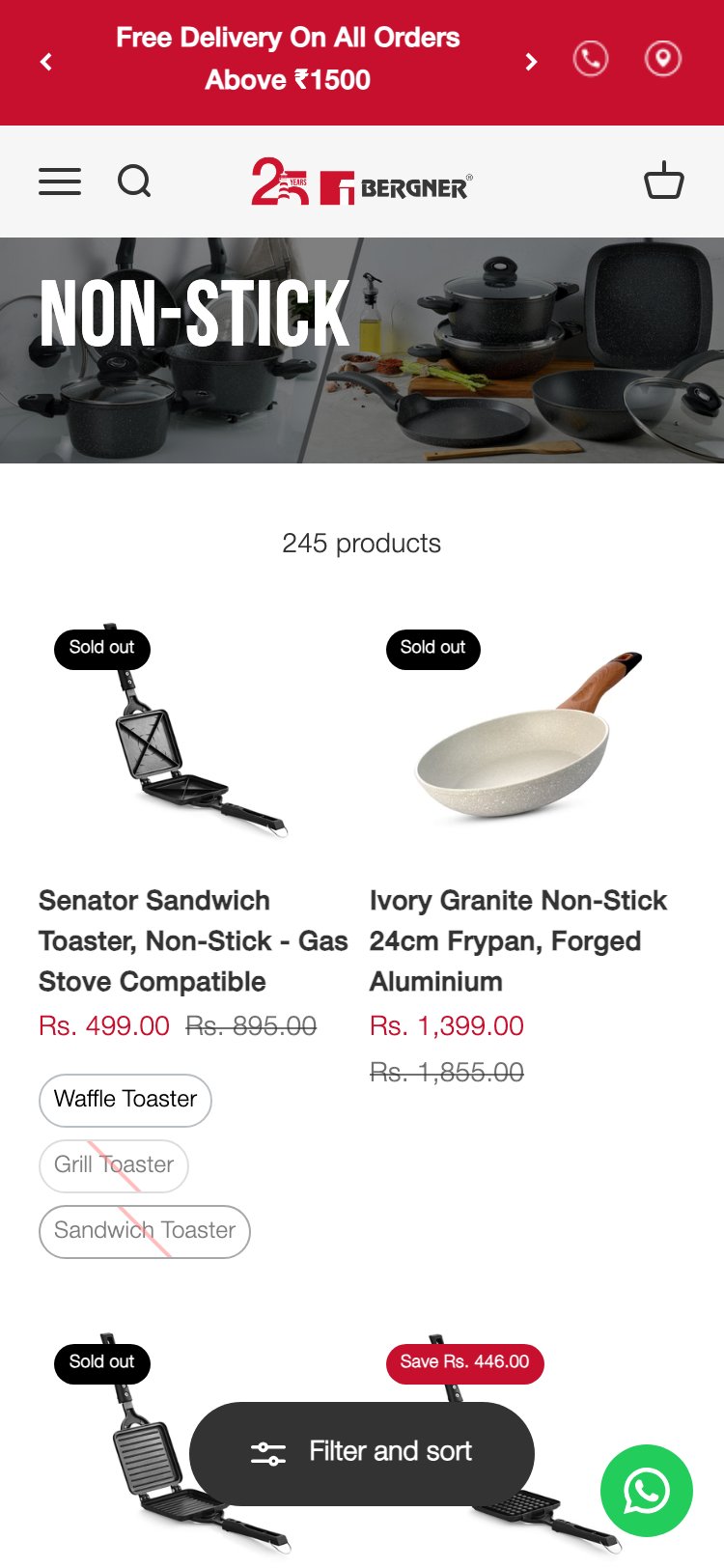 Bergner Home — Collection Cards (No Ratings)